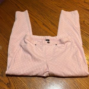 HUE Pink Polka Dot Leggings